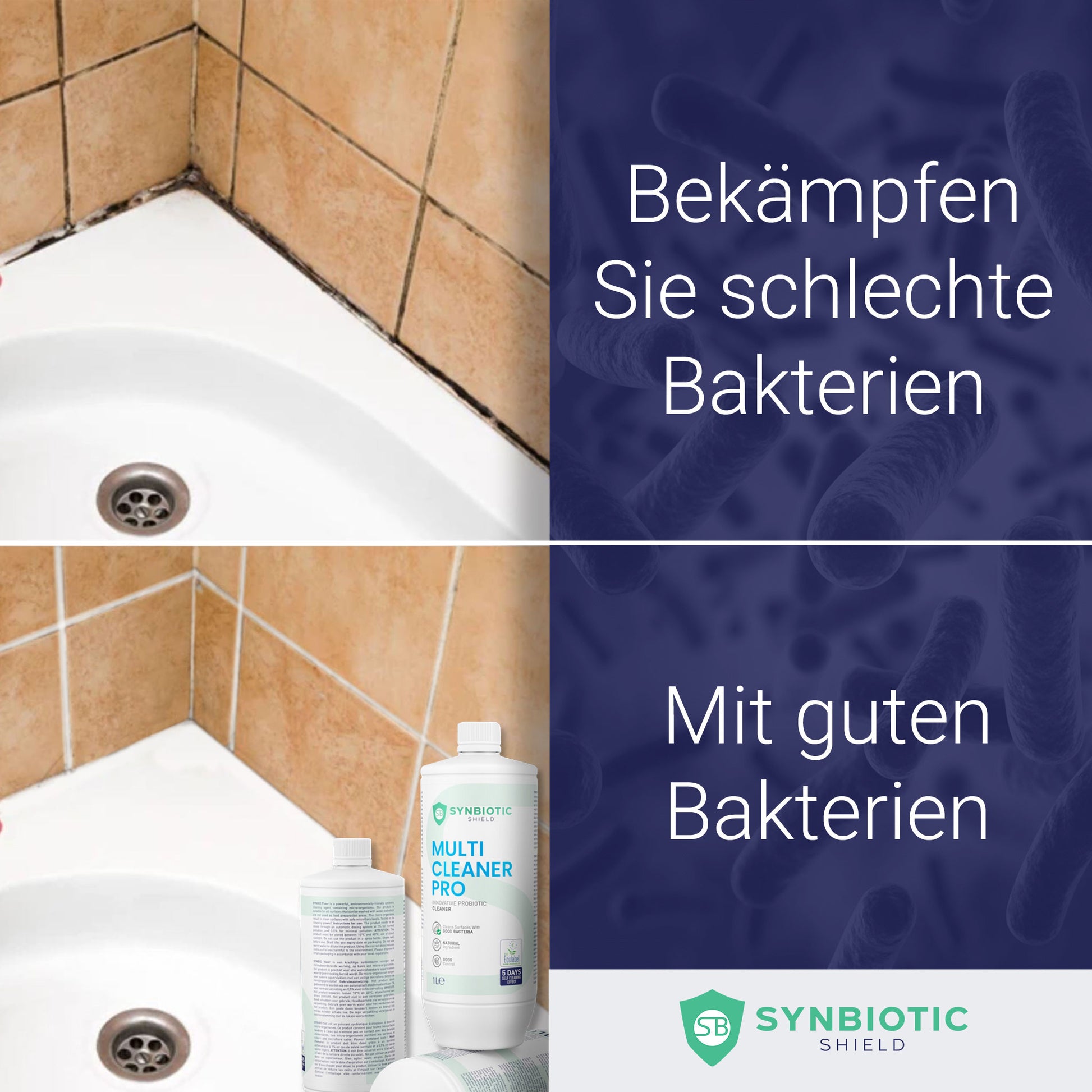 SYNBIOTIC SHIELD - Multicleaner Pro<br/><br/>natürlich reinigen mit guten Bakterien | Probiotischer Allzweckreiniger | Konzentrat | Geruchsneutralisierer | Soforteffekt gegen Uringerüche | Boden- Fenster- Glas- Badreiniger-6